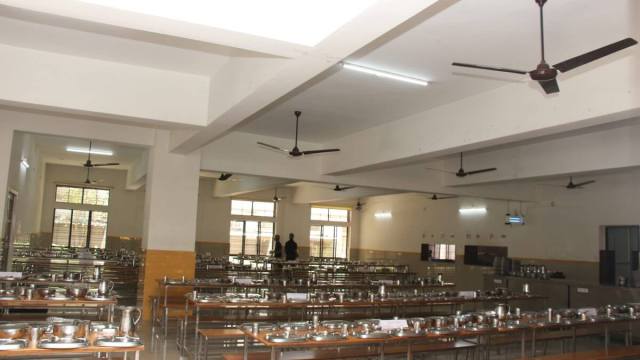 Dining hall at CHIREC School, showcasing modern facilities and vibrant atmosphere for students