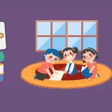 The Classroom of 2021, Online teacher conducts class as three students happily engage in virtual learning, taking notes in book.