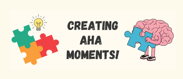 My Encounter with Active Learning - CHIREC Blog a brain holding a puzzle card to connect and create aha moments