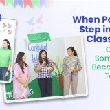 Parents participating in Parent Collaborative Activities with primary students at CHIREC International School in Hyderabad.