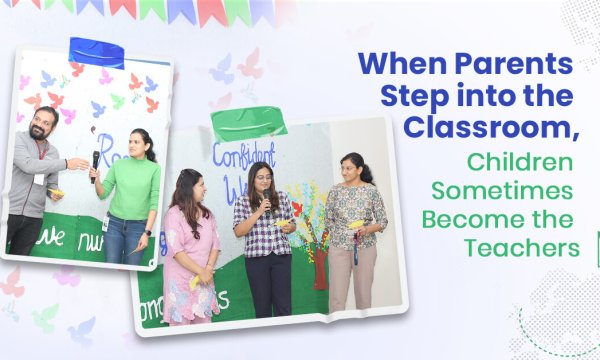 Parent Collaborative Activities at CHIREC International School Hyderabad Parents participating in Parent Collaborative Activities with primary students at CHIREC International School in Hyderabad.