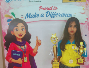 CHIREC Stage VII student Aradhya S. recognised with Merit at the Global Arts Regional Competition.