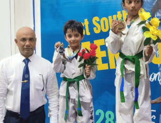 Kanishka S. wins a silver medal at the 21st South and West India Taekwon-Do ITF Championship 2026